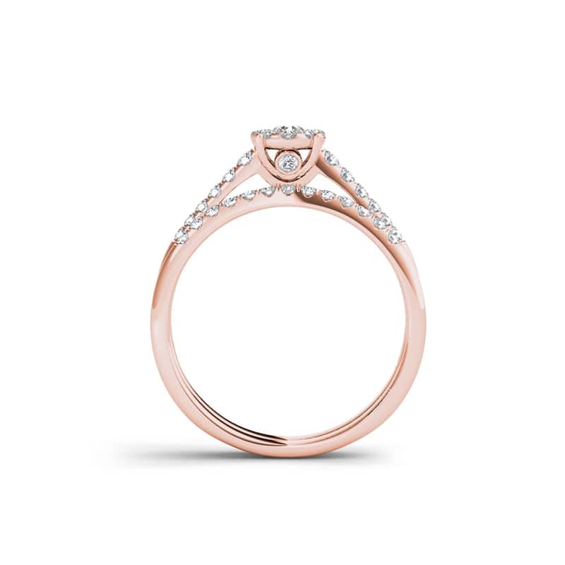 De Couer IGI Certified 10k Gold 1/2ct TDW Diamond Wedding Bridal Set