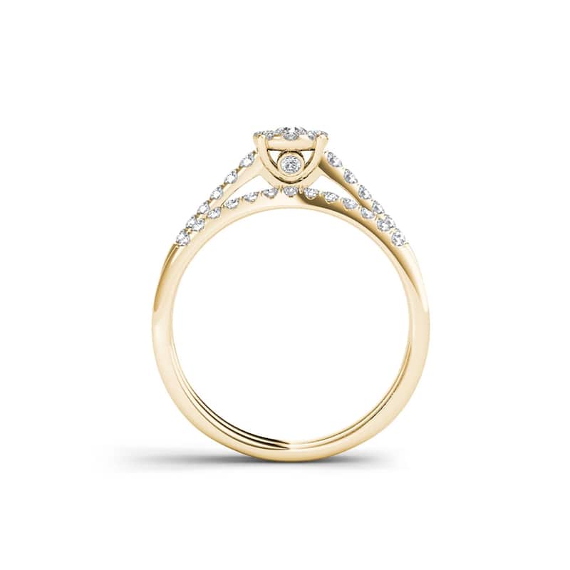 De Couer IGI Certified 10k Gold 1/2ct TDW Diamond Wedding Bridal Set