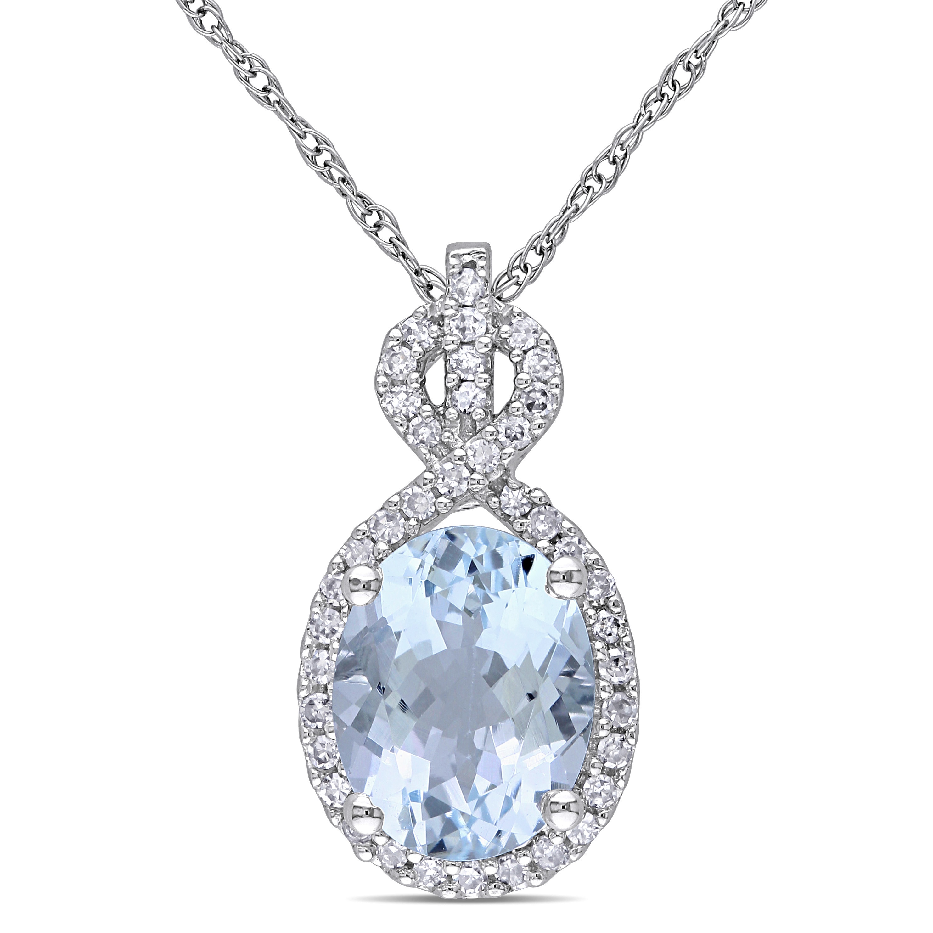 aquamarine infinity necklace