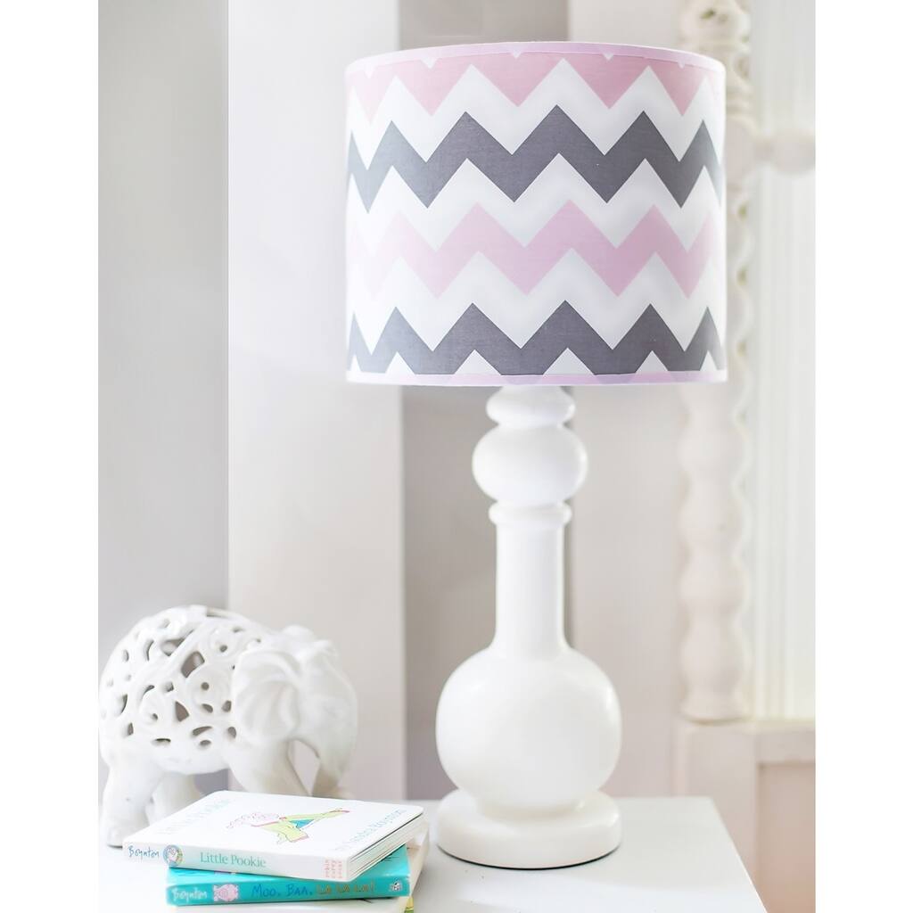My Baby Sam Pink Chevron Lamp