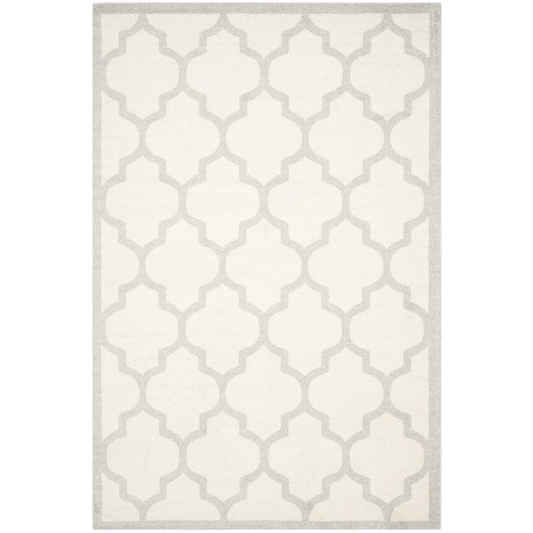 Safavieh Indoor/ Outdoor Amherst Beige/ Light Grey Rug - 10' x 14'