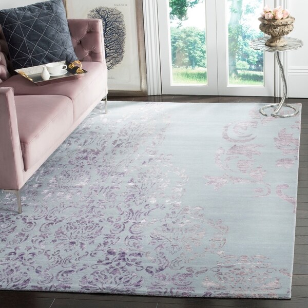 Safavieh Hand-knotted Tibetan Vintage Beige/ Purple Wool/ Viscose Rug - 9' x 12'
