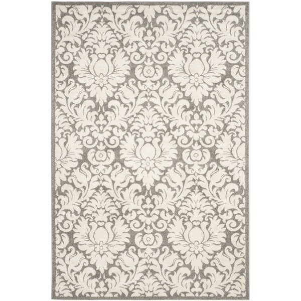 Safavieh Indoor/ Outdoor Amherst Dark Grey/ Beige Rug - 9' x 12'