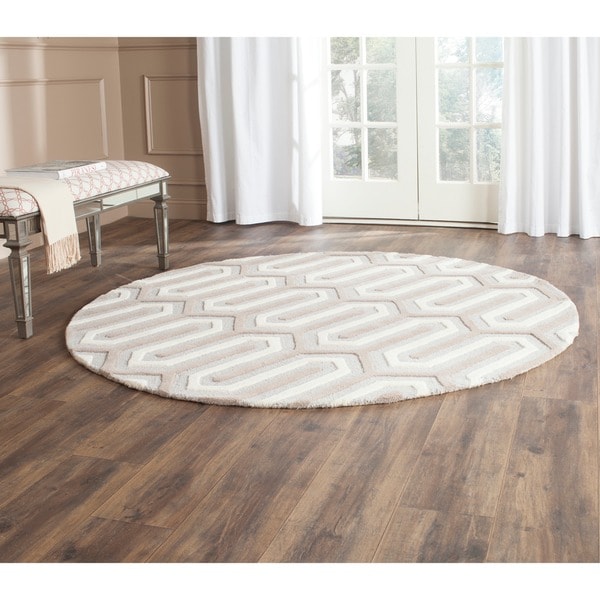 Safavieh Handmade Moroccan Cambridge Brown White/ Grey Wool Rug (6