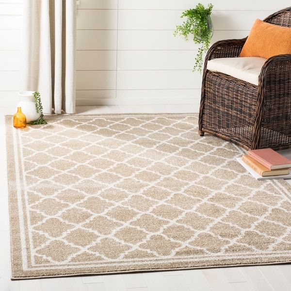 Shop Safavieh Indoor/ Outdoor Amherst Wheat/ Beige Rug 8' x 10' On