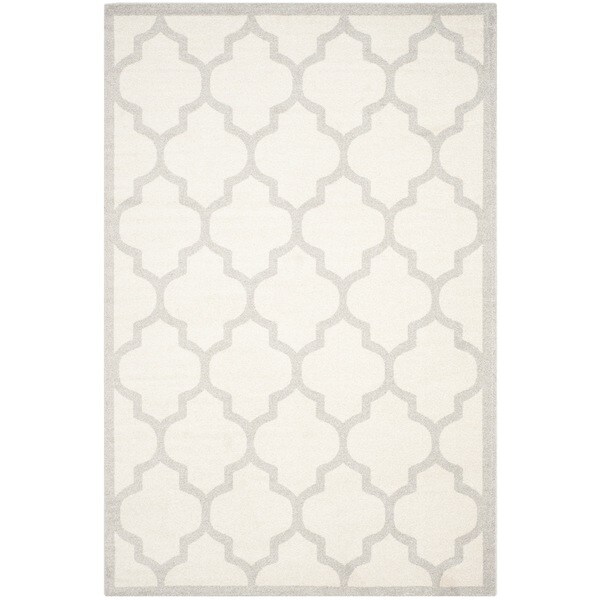 Safavieh Indoor/ Outdoor Amherst Beige/ Light Grey Rug (8' x 10') - 8' x 10'
