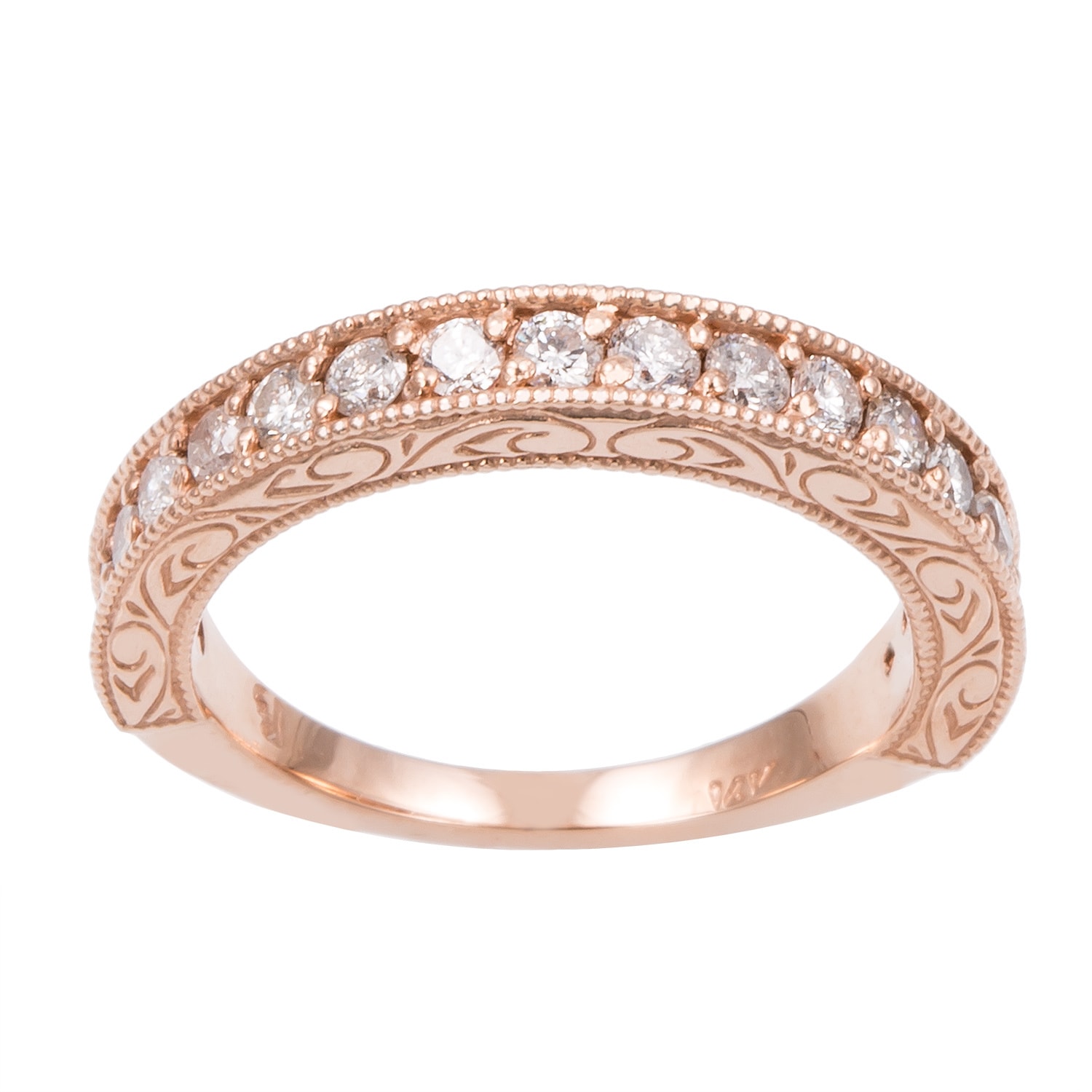 diamond gold band rings