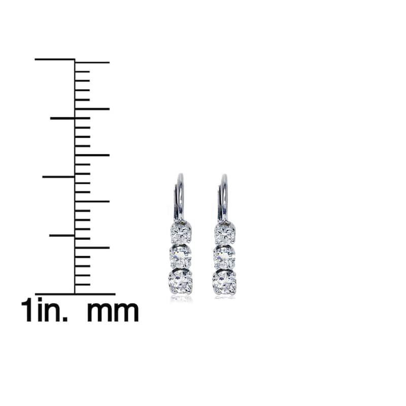 Pompeii3 14k White Gold 1/2ct TDW Diamond Leverback Earrings