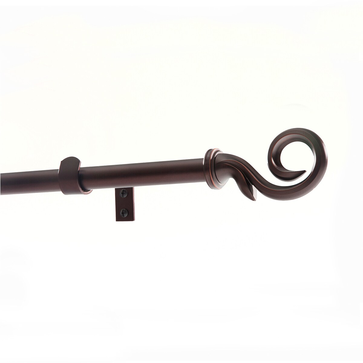 Shop Oil Rubbed Bronze Wynn Scroll Finial Adjustable Curtain Rod