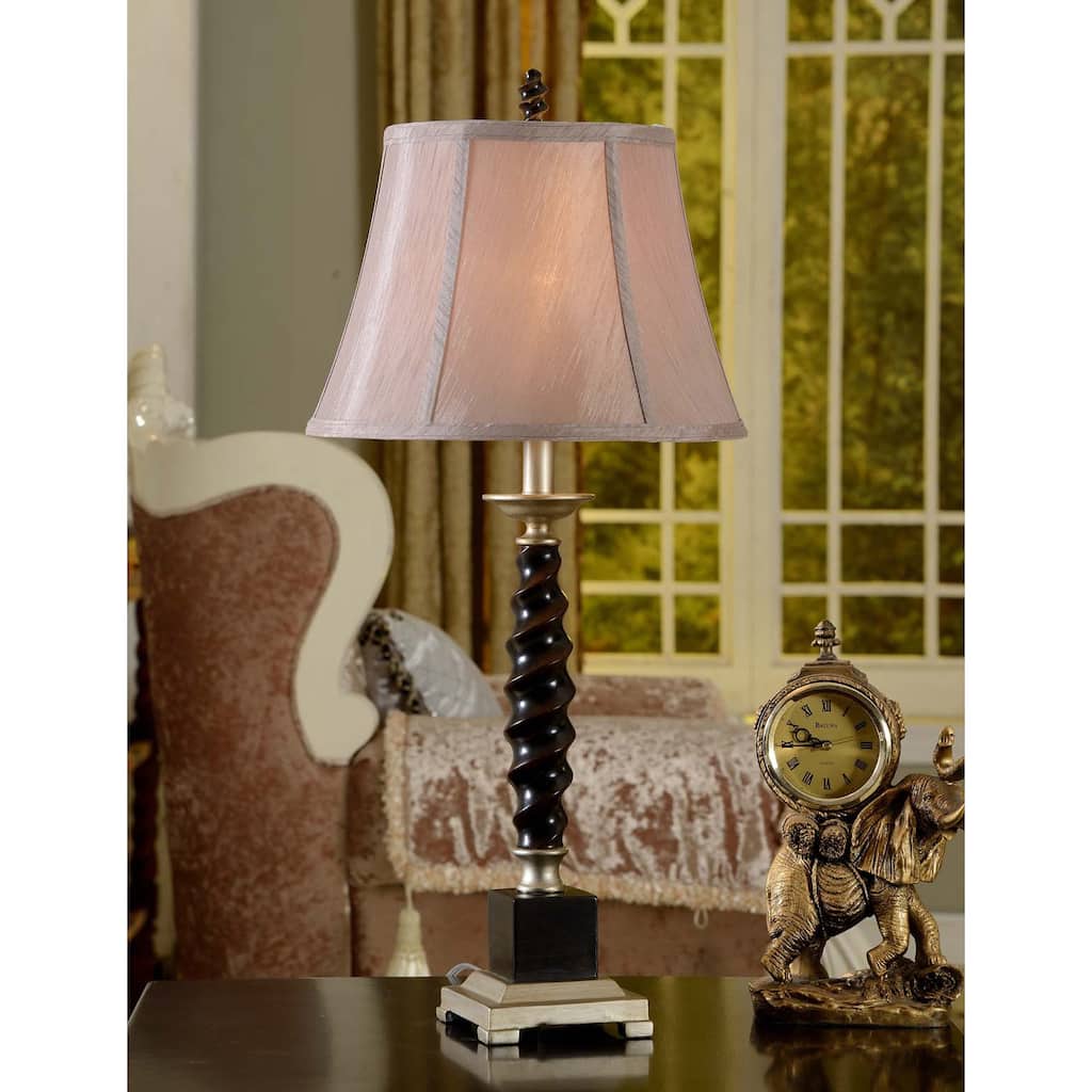 Coffee Brown Twisted Table Lamp (Set of 2)