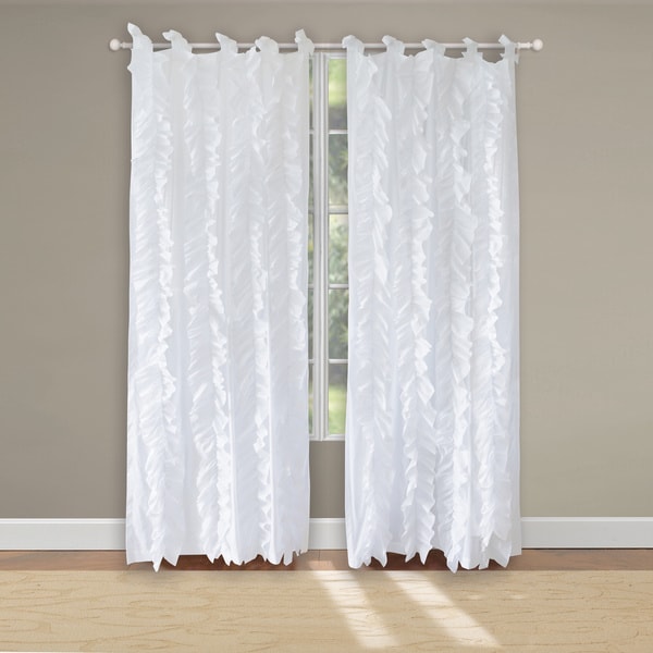 Cotton Voile Tie Tab Top Curtains  Curtain Menzilperde.Net