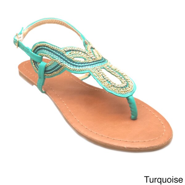Shop Olivia Miller Women's Twisted Chain Sandals - Free Shipping On ...