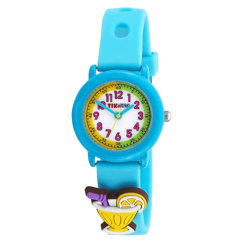 Kids' Beach Theme Blue Watch with Interchangeable Adornments