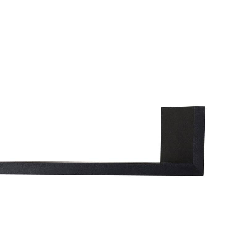 Floating 'U' Laminated Black Shelves (Set of 3)