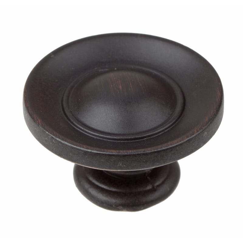 GlideRite 1-inch Oil Rubbed Bronze Small Round Ring Button Cabinet Knobs (Pack of 10) - Oil Rubbed Bronze