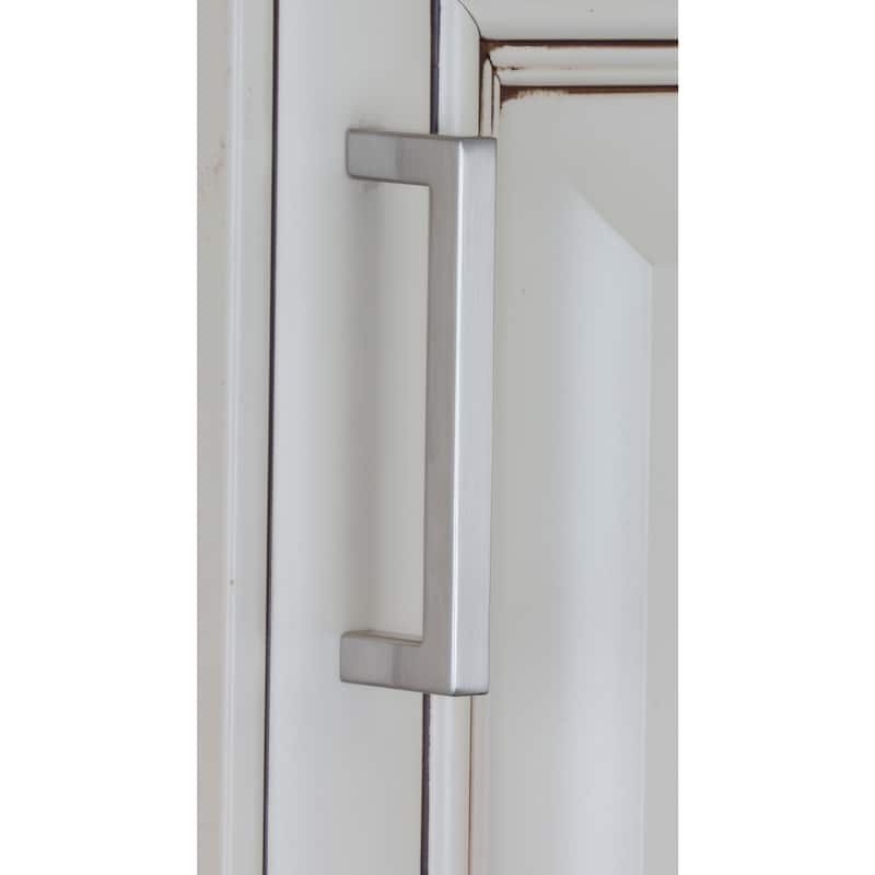 GlideRite 3.75-inch CC Satin Nickel Square Cabinet Bar Pull (Set of 10)