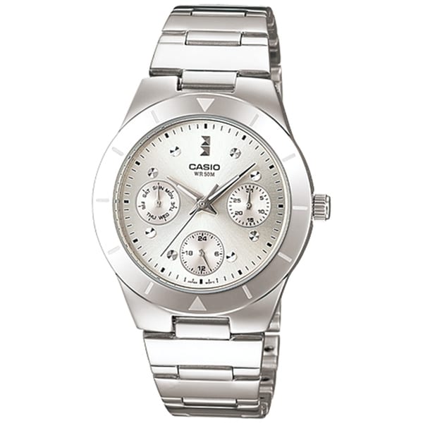 Shop Casio Women's Core Silvertone Stainless Steel Quartz Watch with ...