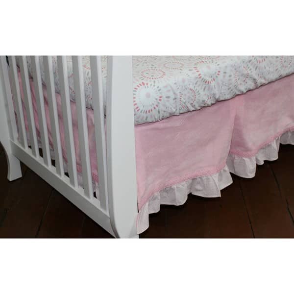 slide 2 of 4, Nurture Imagination Pink Velour Dust Ruffle