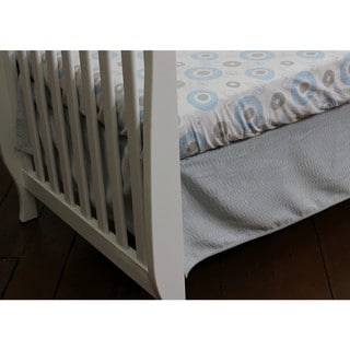 Nurture Imagination Baby Grey Dust Ruffle in Chevron