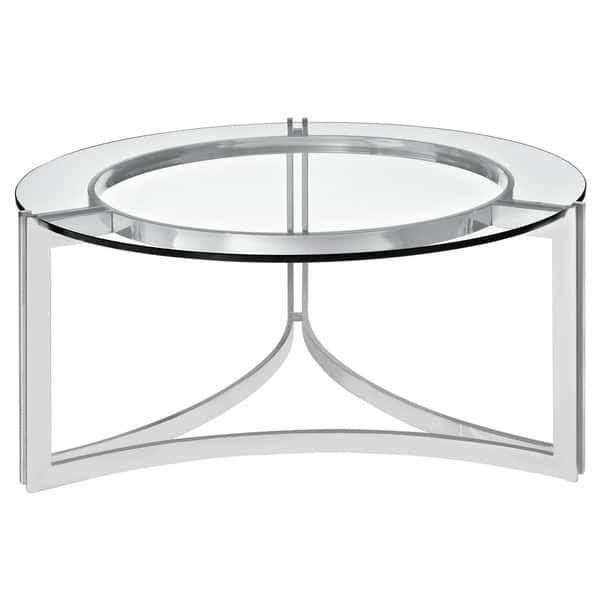 slide 1 of 4, Signet Stainless Steel Coffee Table