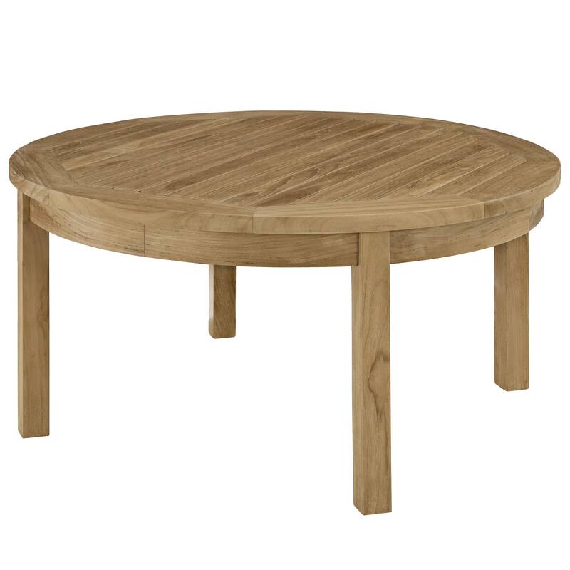 Pocasset Outdoor Round Teak Coffee Table by Havenside Home