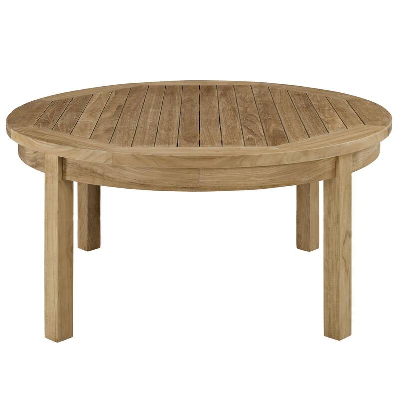Pocasset Outdoor Round Teak Coffee Table by Havenside Home