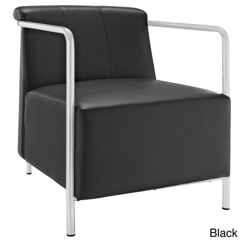 Ebb Vinyl Lounge Chair - Black