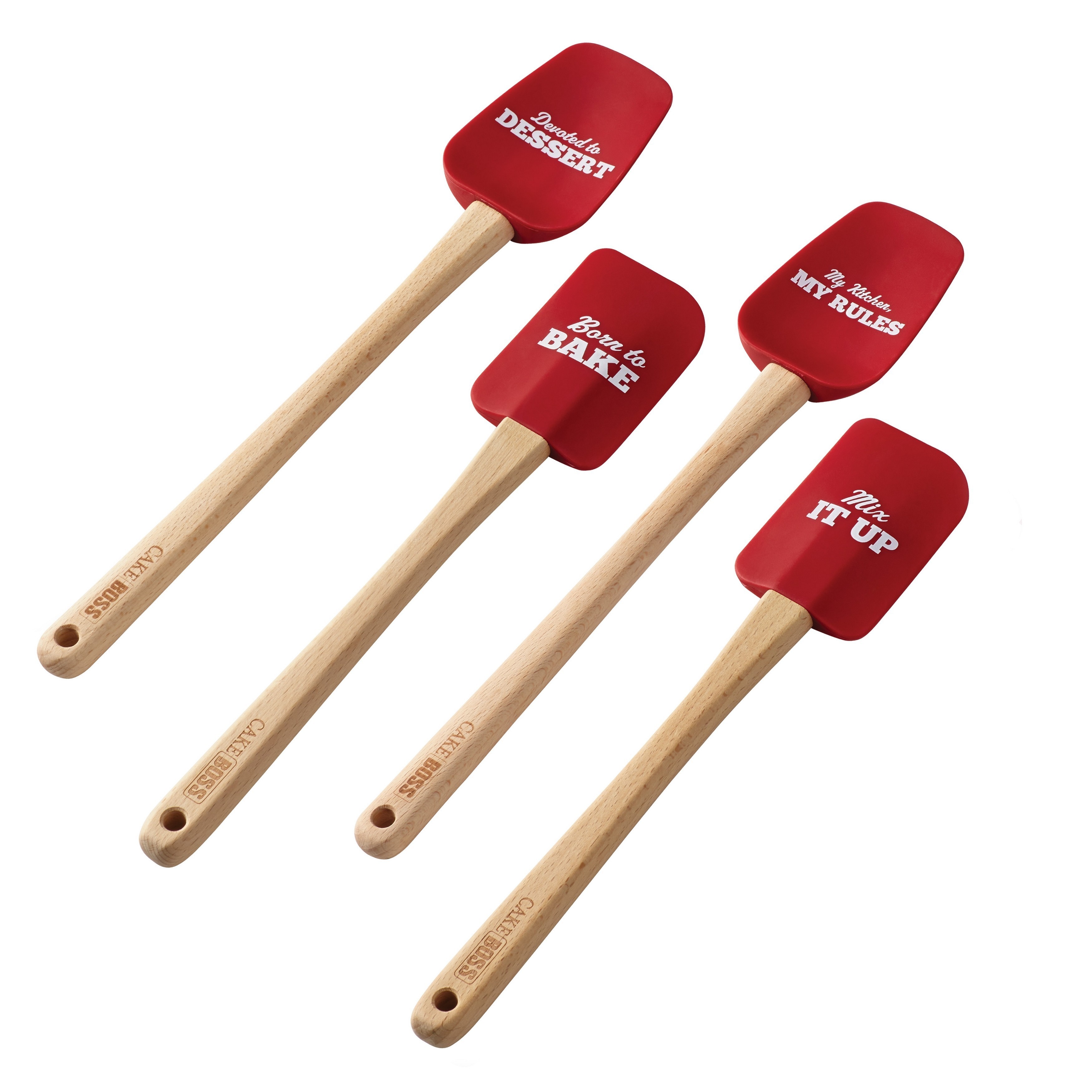 Cake Boss Red 'Mix It Up' Novelty Tools 11.5 Silicone Scraping Spatula -  Bed Bath & Beyond - 9045456