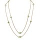 preview thumbnail 10 of 12, Gold Tone Endless Necklace (6mm), Princess Cut Simulated Birthstones, 48"
