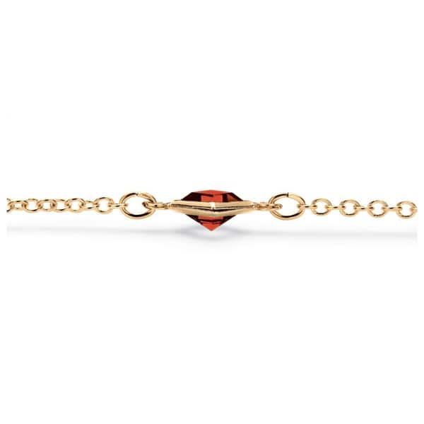 slide 1 of 14, Gold Tone Endless Necklace (6mm), Princess Cut Simulated Birthstones, 48"