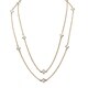 preview thumbnail 6 of 12, Gold Tone Endless Necklace (6mm), Princess Cut Simulated Birthstones, 48"