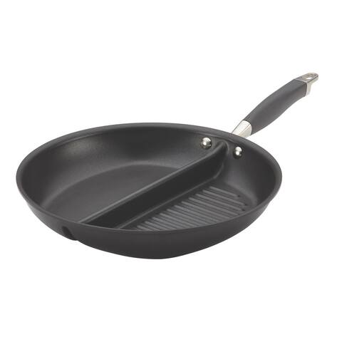 Anolon Advanced Hard-anodized Nonstick 12-inch Grey Divided Grill and Griddle Skillet