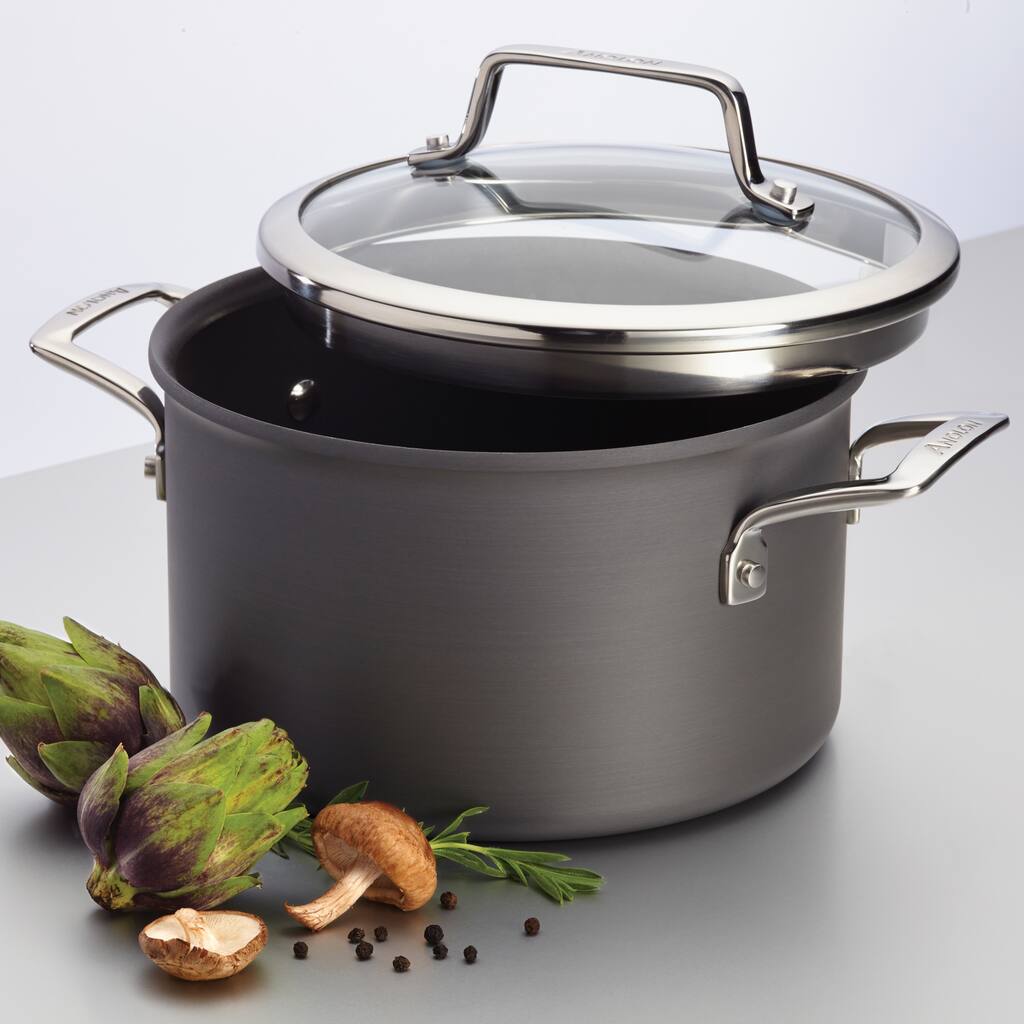 Anolon Authority Hard-anodized Nonstick 4-quart Grey Covered Saucepot