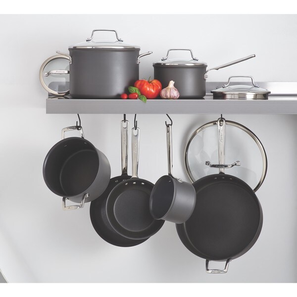 Shop Anolon Authority Hardanodized Nonstick 12piece Grey Cookware Set
