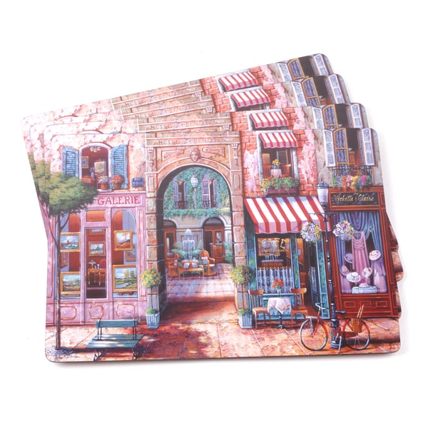 Serenite Italian inspired Scenic and Vino Placemats (Set of 4)