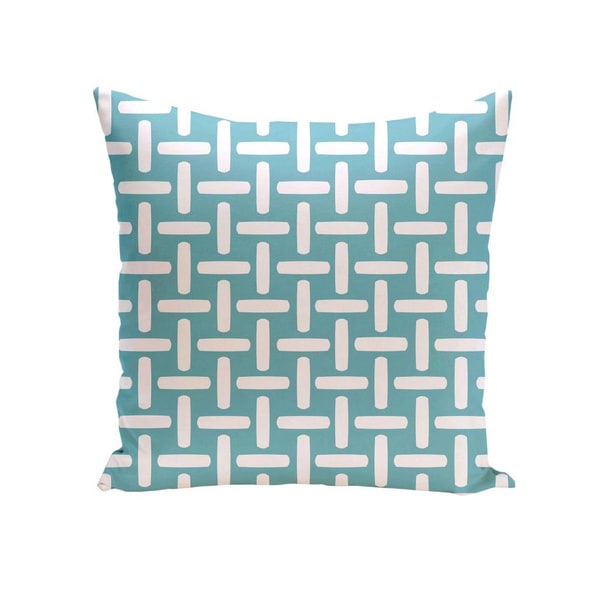 18 x 18 inch Two tone Printed Geometric Decorative Throw Pillow