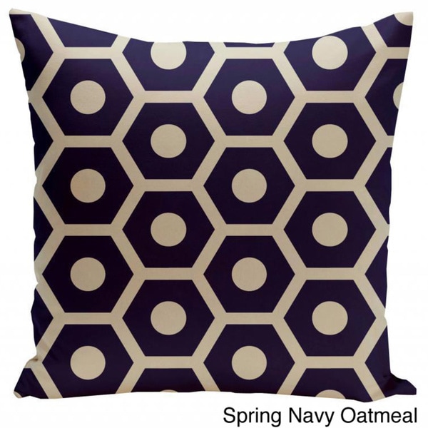 Peacock Oatmeal E by design Decorative Pillow