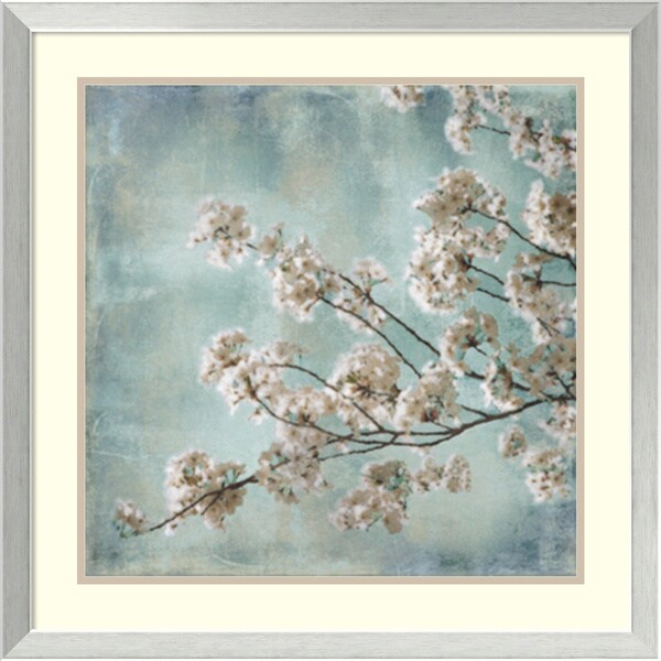 John Seba Aqua Blossoms I Framed Art Print 26 x 26 inch   16405632