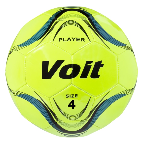 Voit Size 4 Player Soccer Ball Deflated Neon Yellow Free Shipping