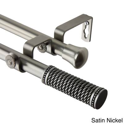 InStyleDesign Yarn Adjustable Double Curtain Rod