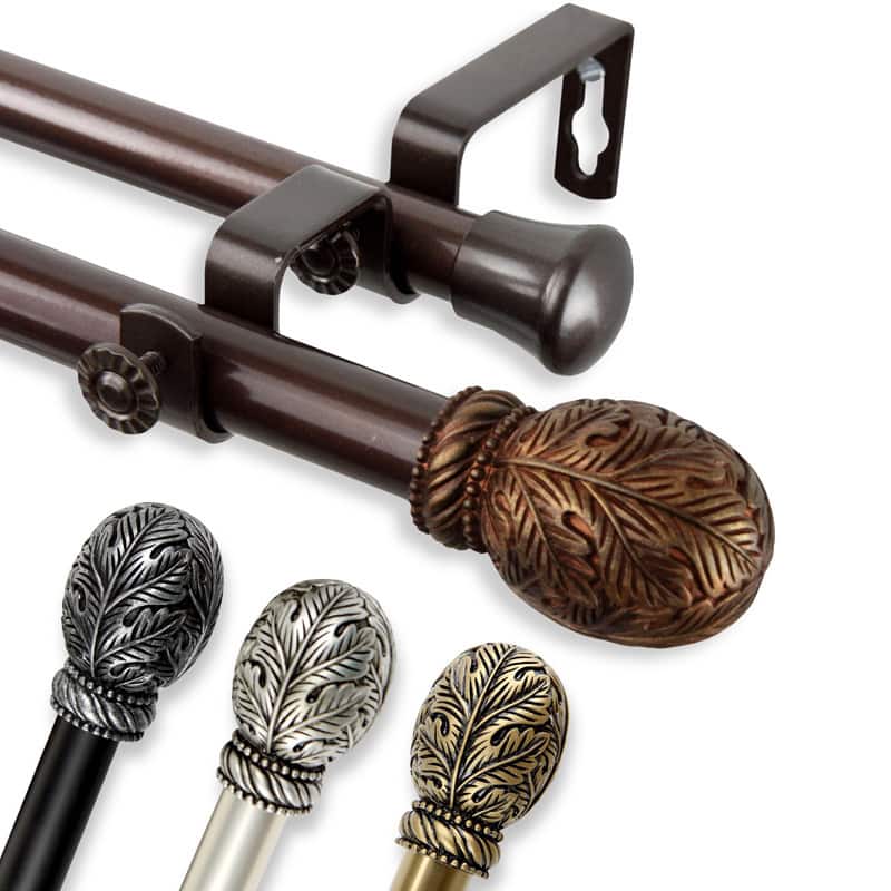 InStyleDesign Laurel Adjustable Double Curtain Rod