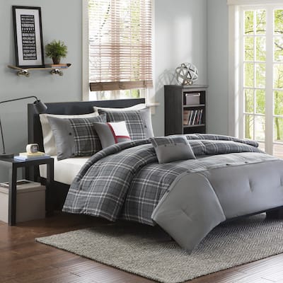 Intelligent Design Campbell Grey Comforter Set