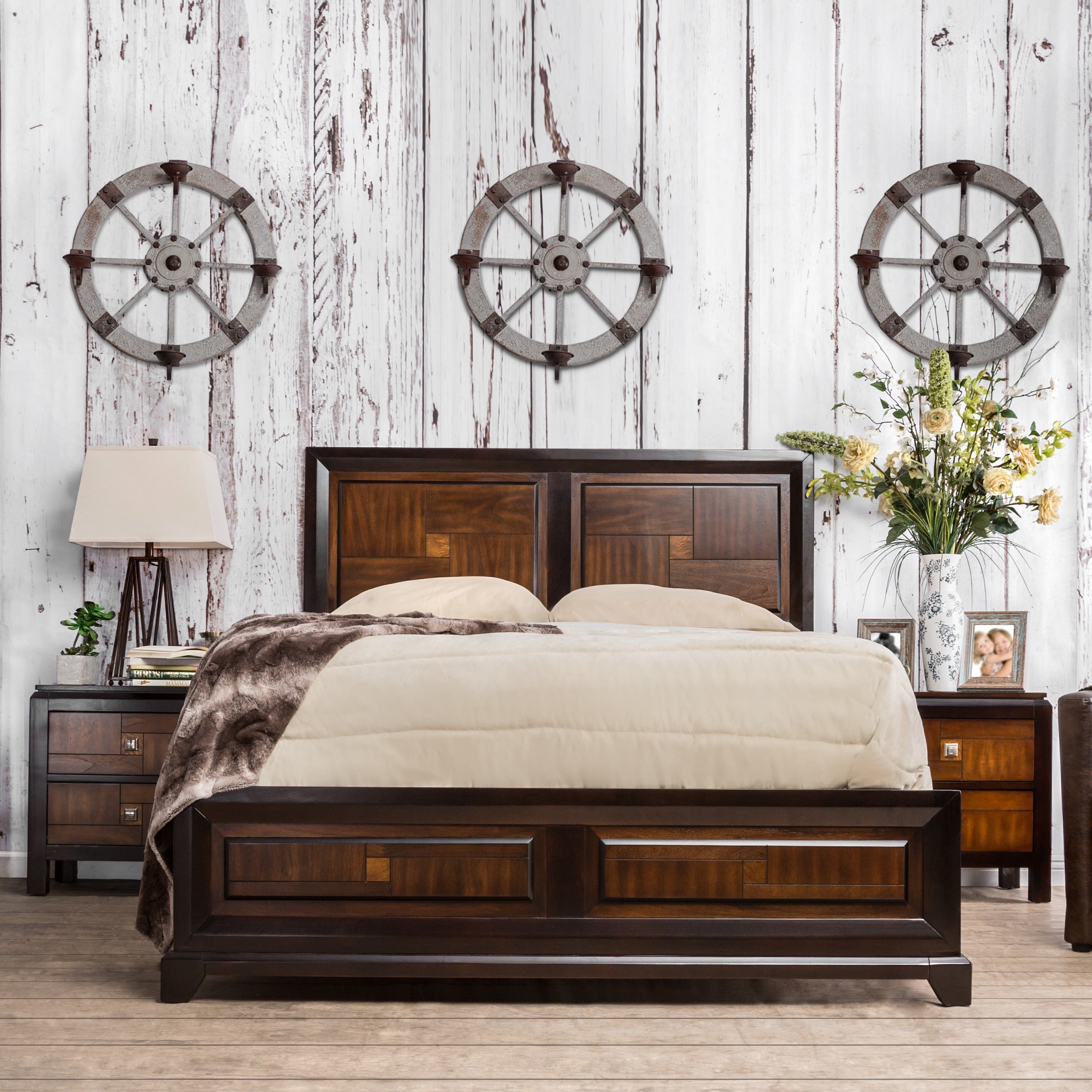 Walnut 4-PC Bedroom Set: AFR Furniture Clearance Center