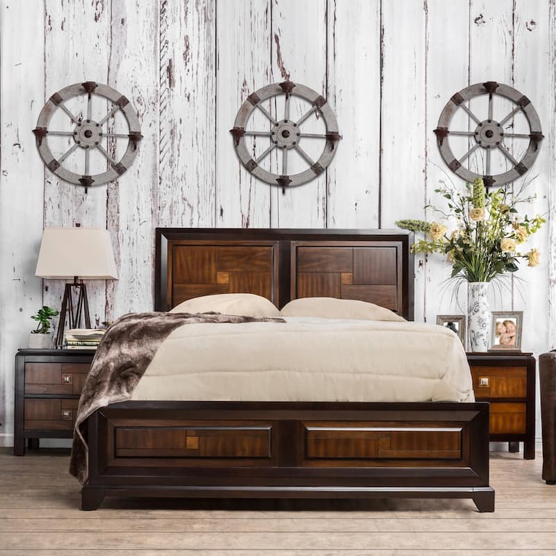 Furniture of America Figh Contemporary Walnut 4-piece Bedroom Set