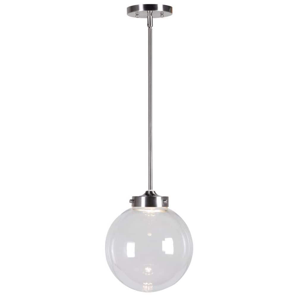 Consta LED 1-light Silvertone Glass Globe Pendant - Silver