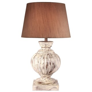 Solid Wood Curved Block Lamp - 14357735 - Overstock.com Shopping ...