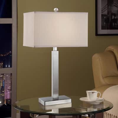 Silvertone Modern 1-light Table Lamps (Set of 2)