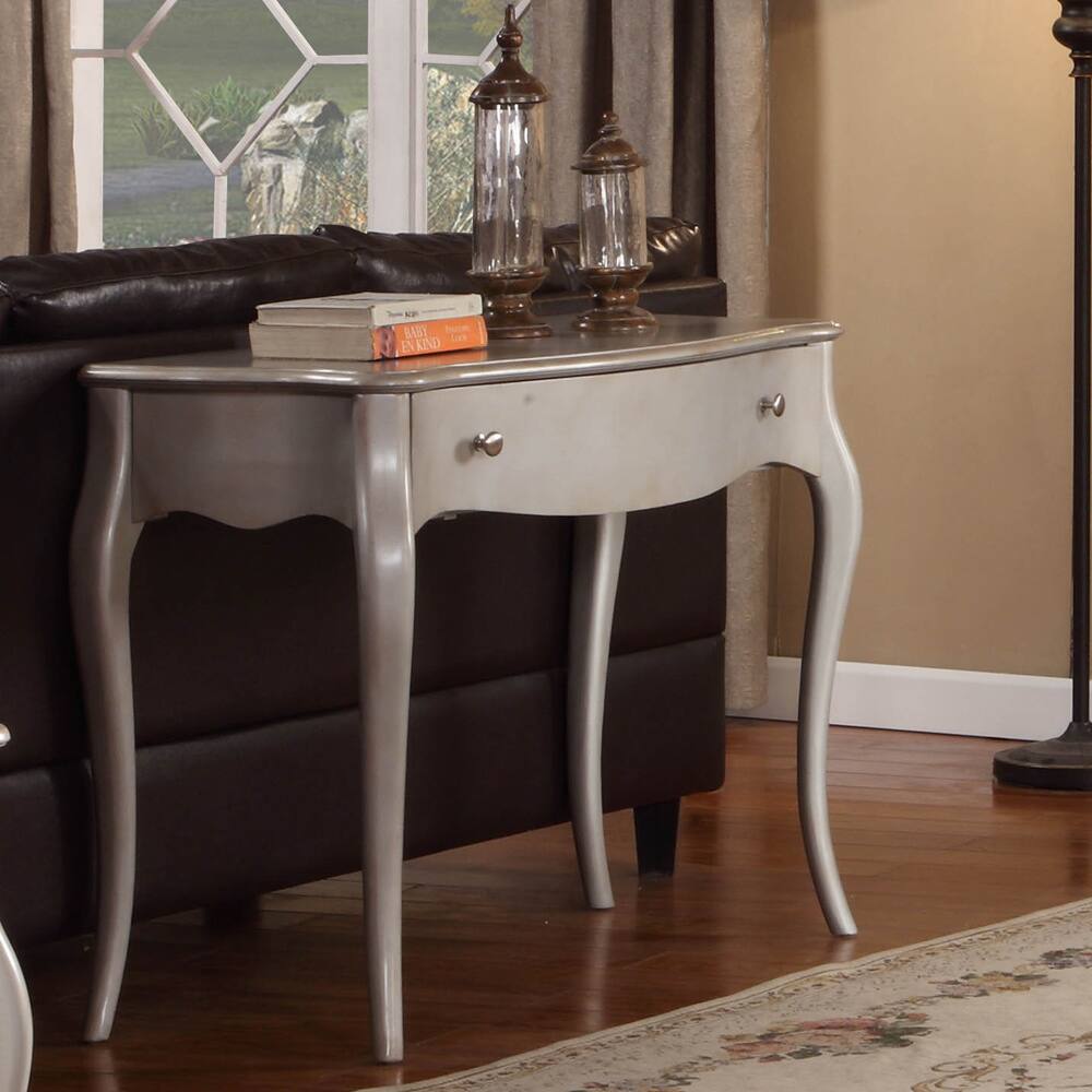 Wood Silver Desk Table