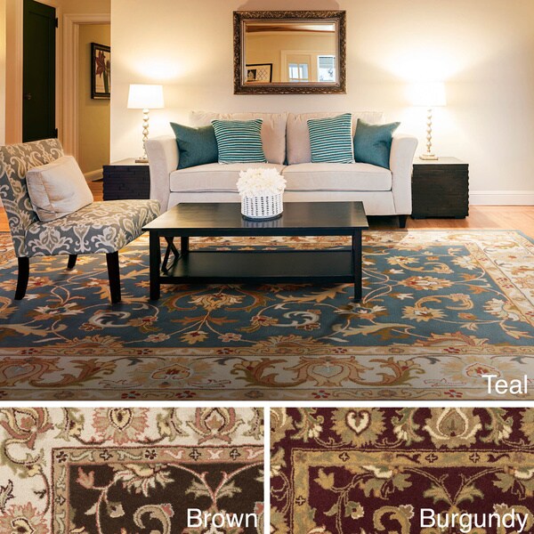 Hand-Tufted Kamora Hand-Tufted Traditonal Bordered Wool Rug (6' x 9')