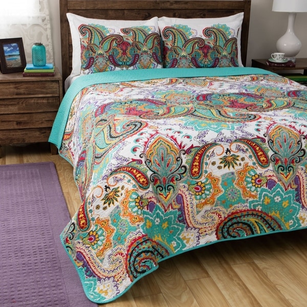 The Curated Nomad Horsdal Oversized Reversible Cotton 3-piece Quilt Set
